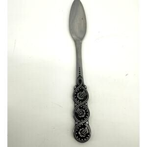 Vintage National Japan Cake Knife Ornate Floral Witchy Dark Academia Serving